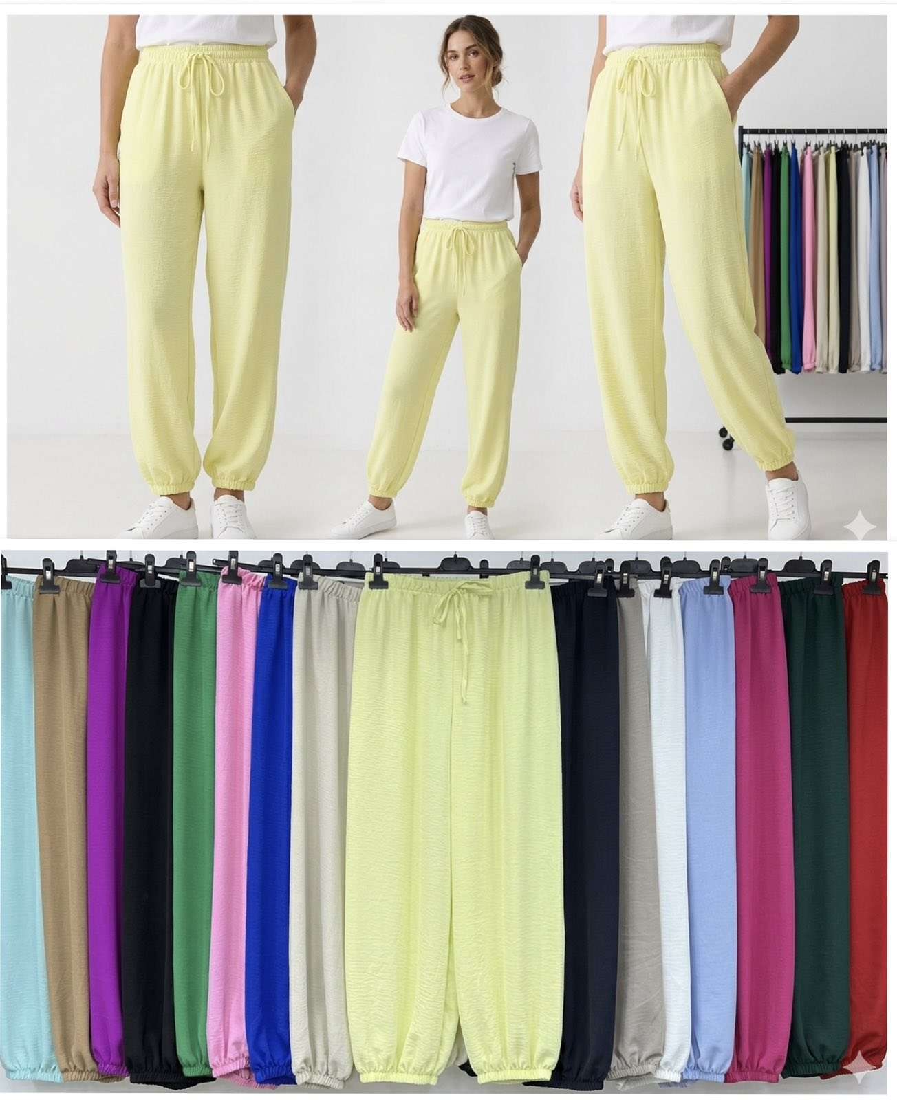 Spodnie  Damskie wloska  , Size uni, paczka  6szt ,mix kolor