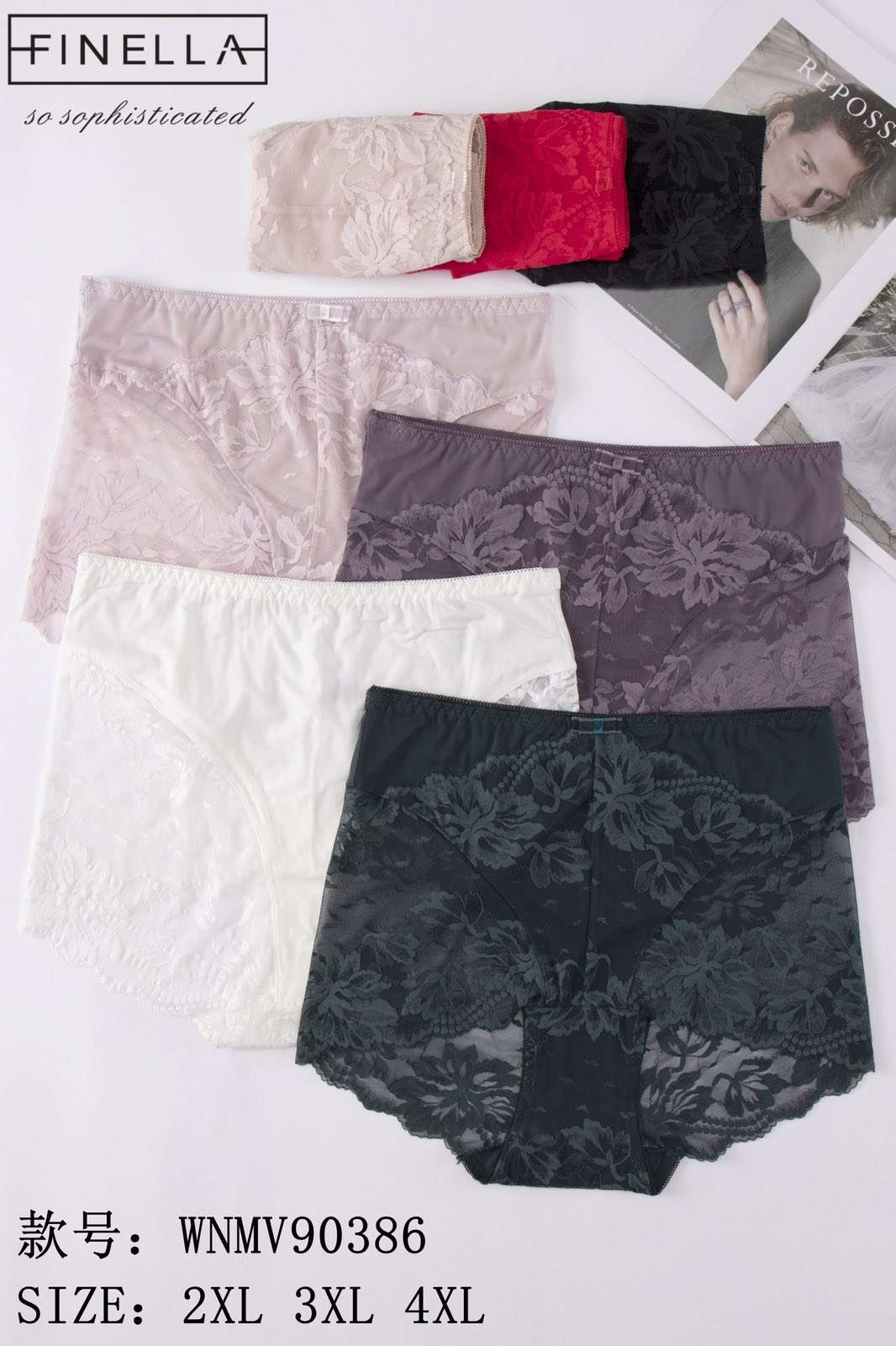 Majtki damskie,size 2xl-4xl, paczka 24szt ,mix kolor