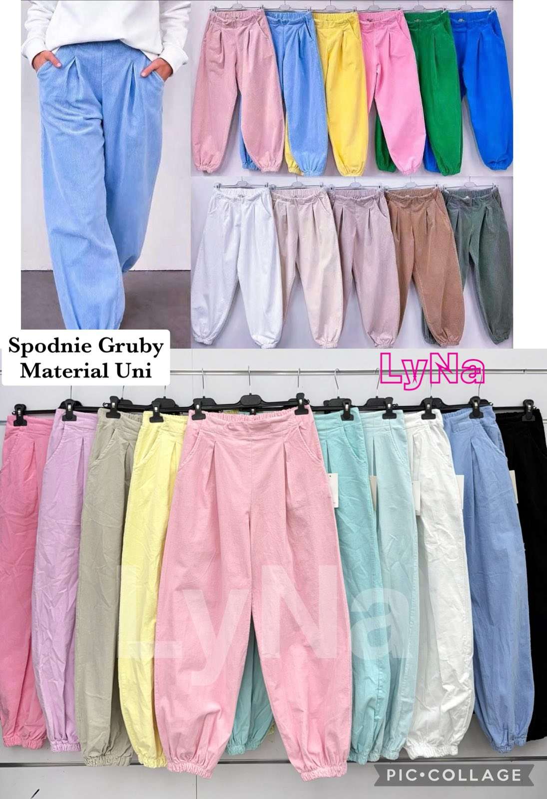 Spodnie  Damskie wloska  , Size uni, paczka  6szt ,mix kolor