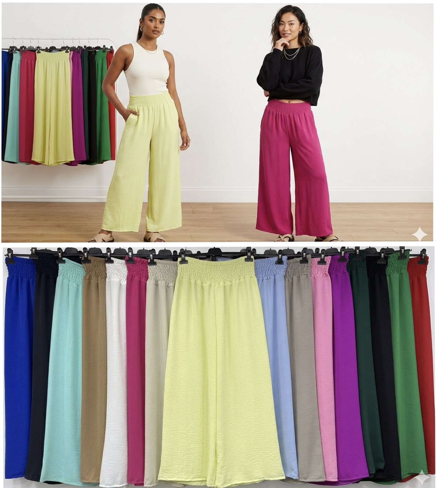 Spodnie  Damskie wloska  , Size uni, paczka  6szt ,mix kolor