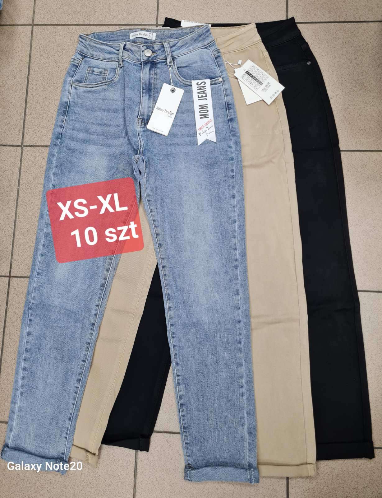 Jeansy  damskie, Size xs-xl, paczka  10szt ,1kolor