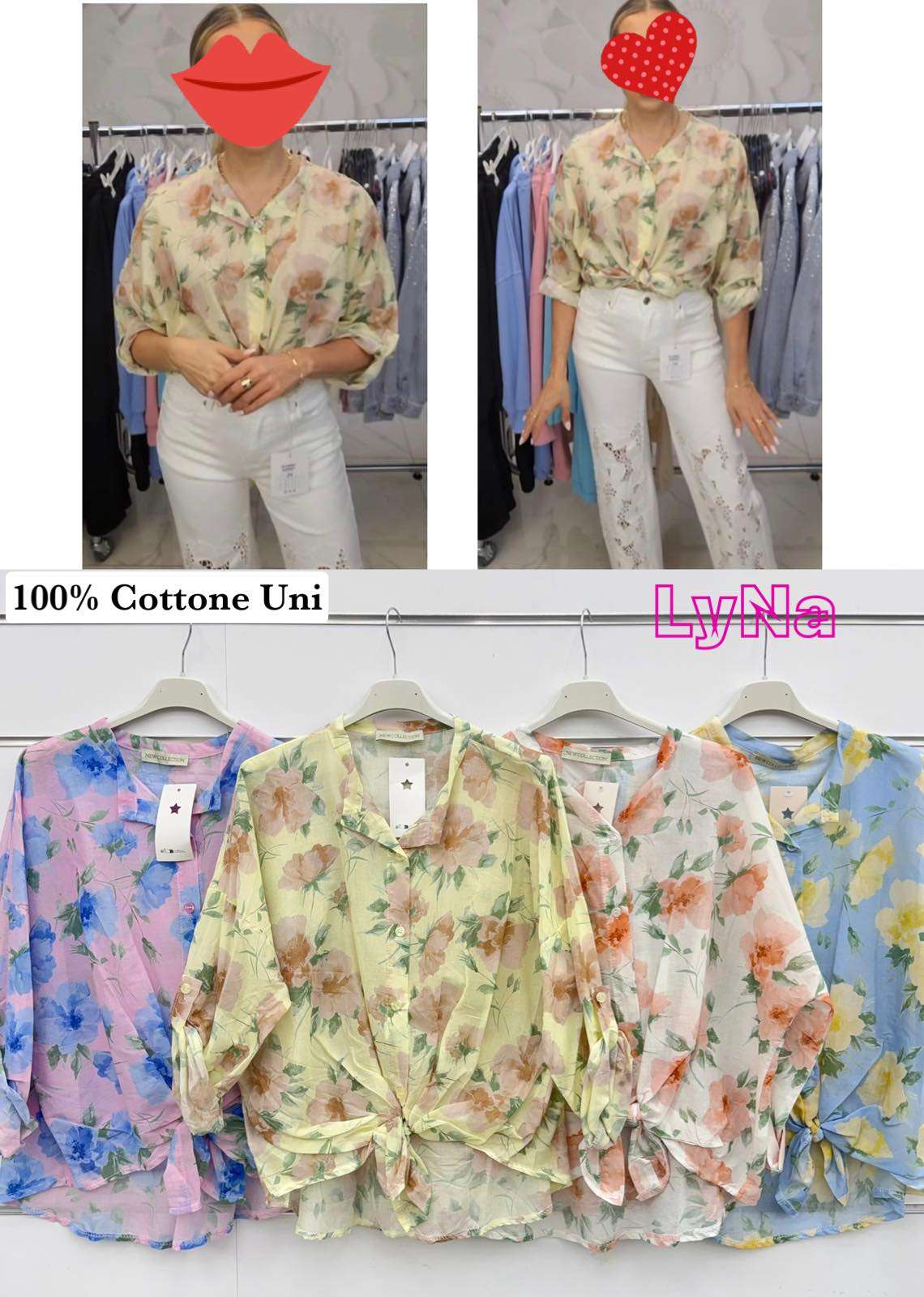 Koszule  Damskie wloska  , Size uni, paczka  6szt ,mix kolor