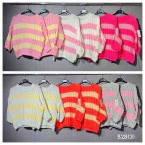 Swetry Damskie  WŁOSKA  , Size uni, paczka  6szt ,mix kolor