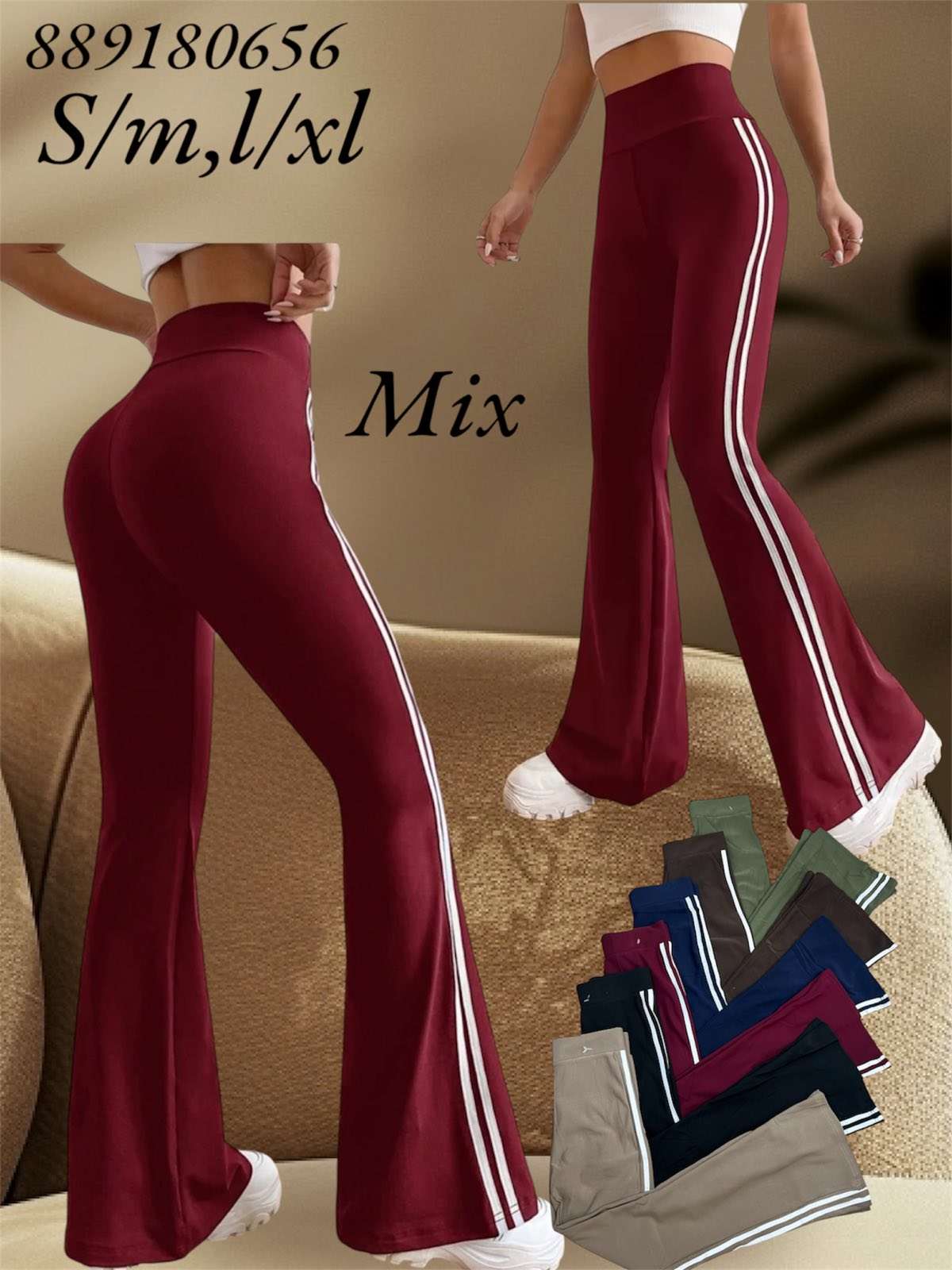 Spodnie damskie,size s/m-l/xl, paczka 12szt ,mix kolor