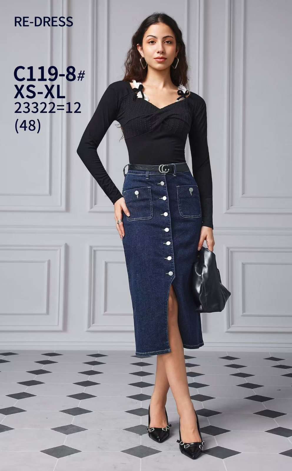 Spódnica  damskie, Size xs-xl, paczka  12szt ,1kolor