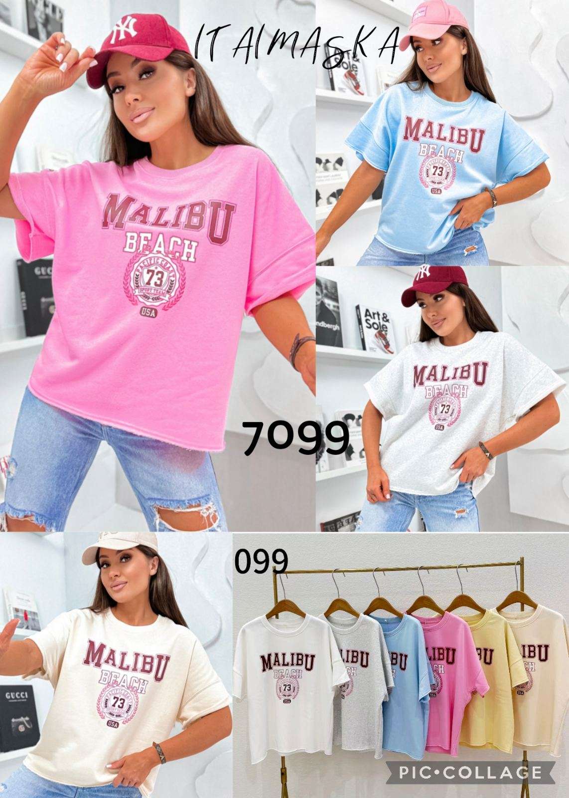 Bluzki damskie, Size uni, paczka  6szt ,mix kolor