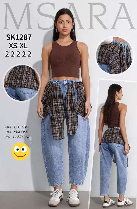 Jeansy  damskie, Size xs-xl, paczka  10szt ,1kolor