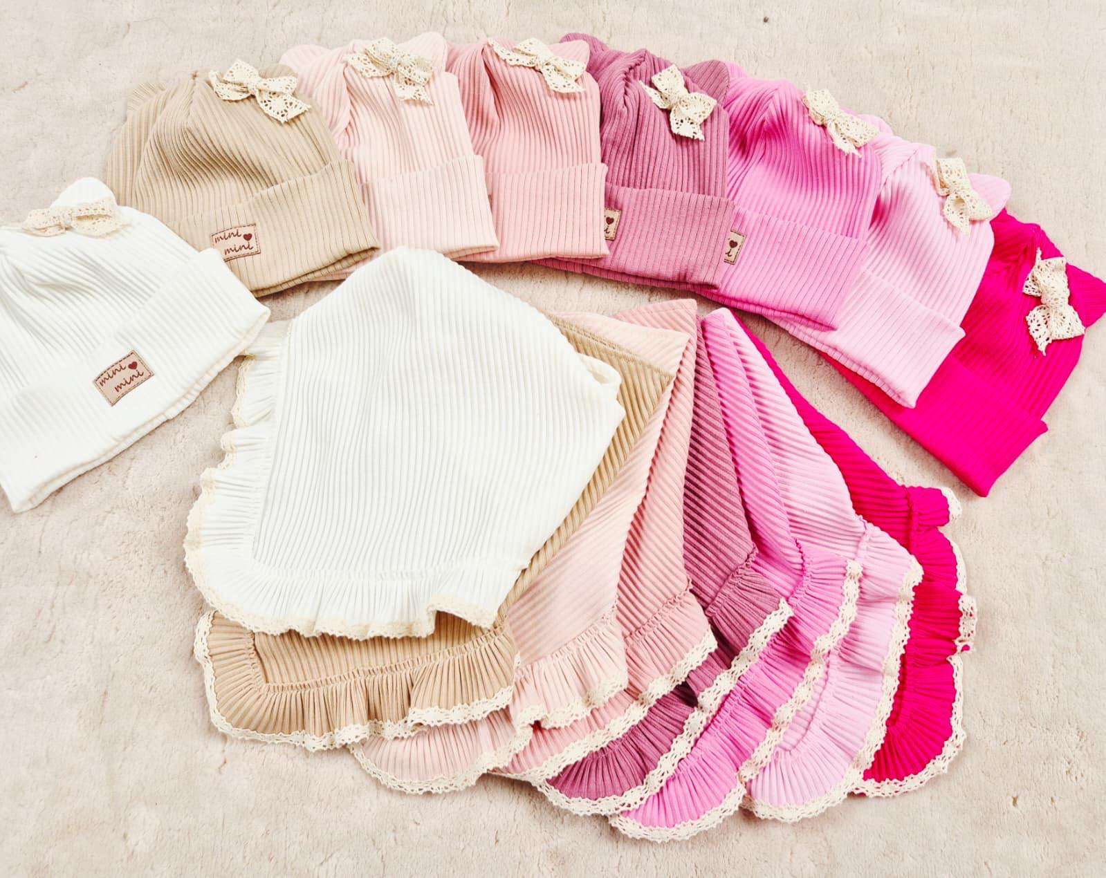 Komplet Czapki DZIECIĘCE, paczka 12szt,mix kolor