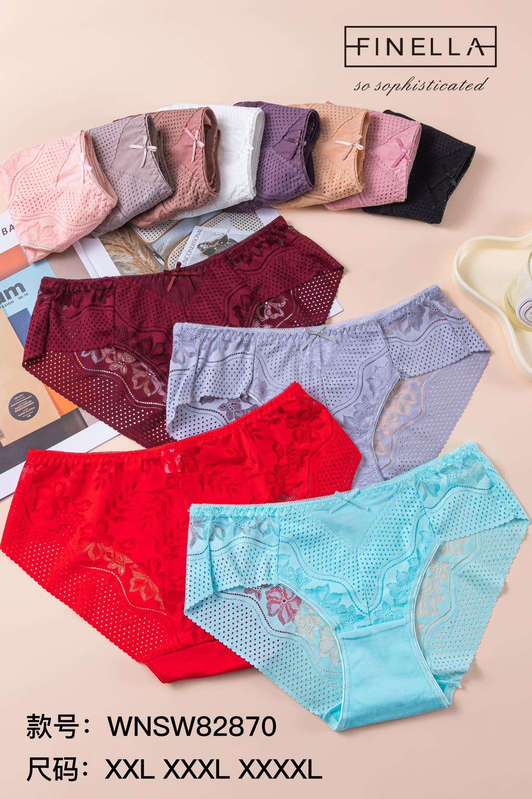 Majtki damskie,size 2-4xl, paczka 24szt ,mix kolor