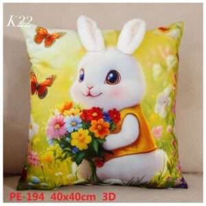 poszewka welurowa 3D Rozmiar: 40x40 cm  (2 szt/1 wzór) paczka:12 szt