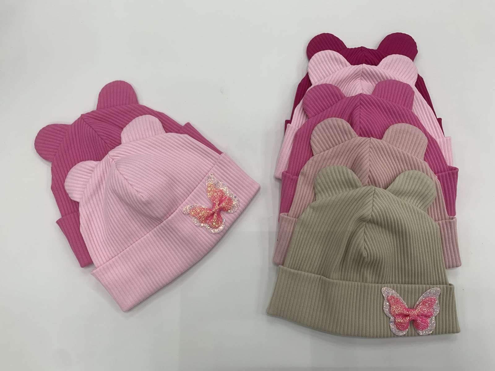 Czapki DZIECIĘCE, paczka 12szt, mix kolor