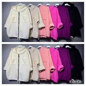 Kurtki Damskie  WŁOSKA  , Size uni, paczka  6szt ,mix kolor