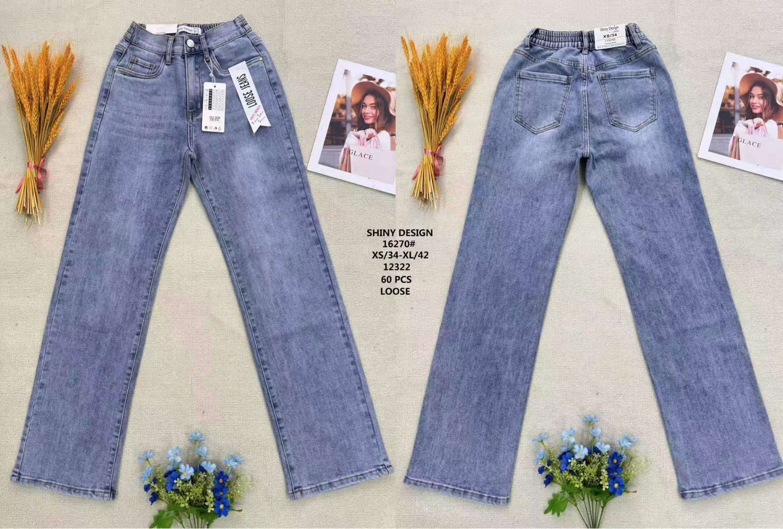 Jeansy damskie, Size xs-xl, paczka  10szt ,1kolor