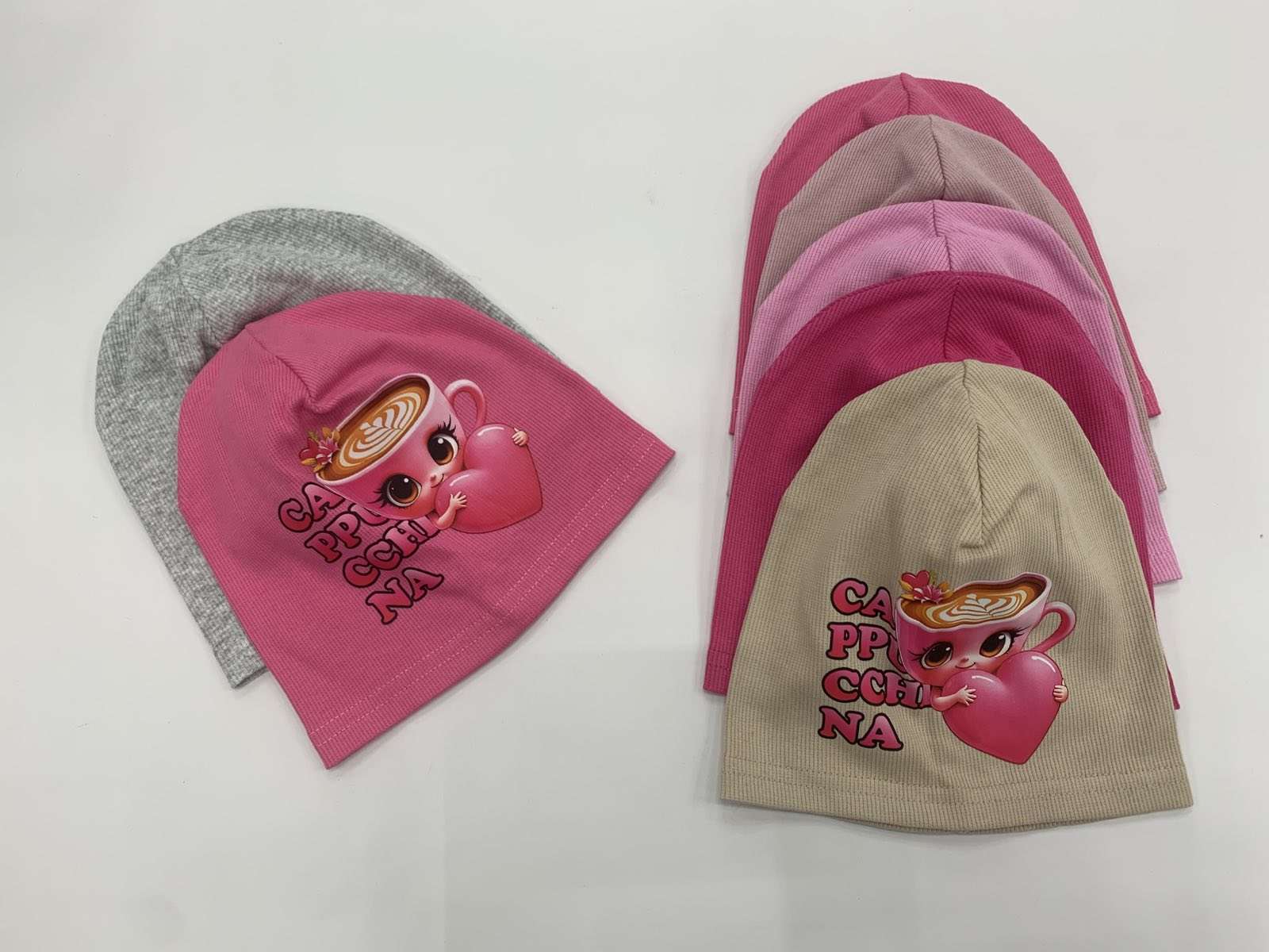 Czapki DZIECIĘCE, paczka 12szt, mix kolor