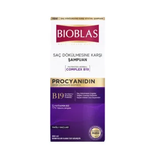 Bioblas Procyjanidyna + Witamina B3 Ziołowy Szampon Przeciw Wypadaniu Włosów do Włosów Przetłuszczających się.(12szt/Paczka )
