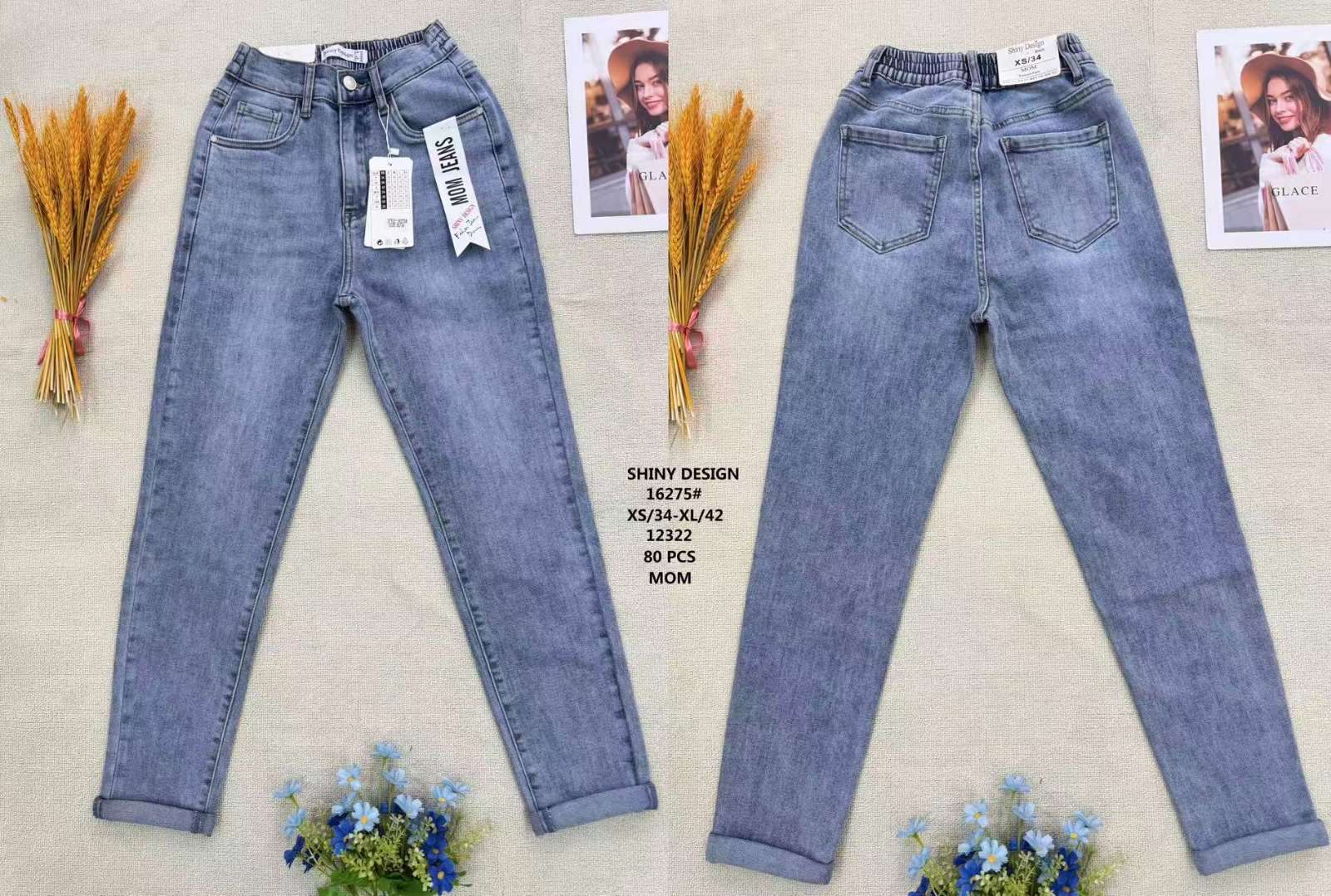 Jeansy damskie, Size xs-xl, paczka  10szt ,1kolor