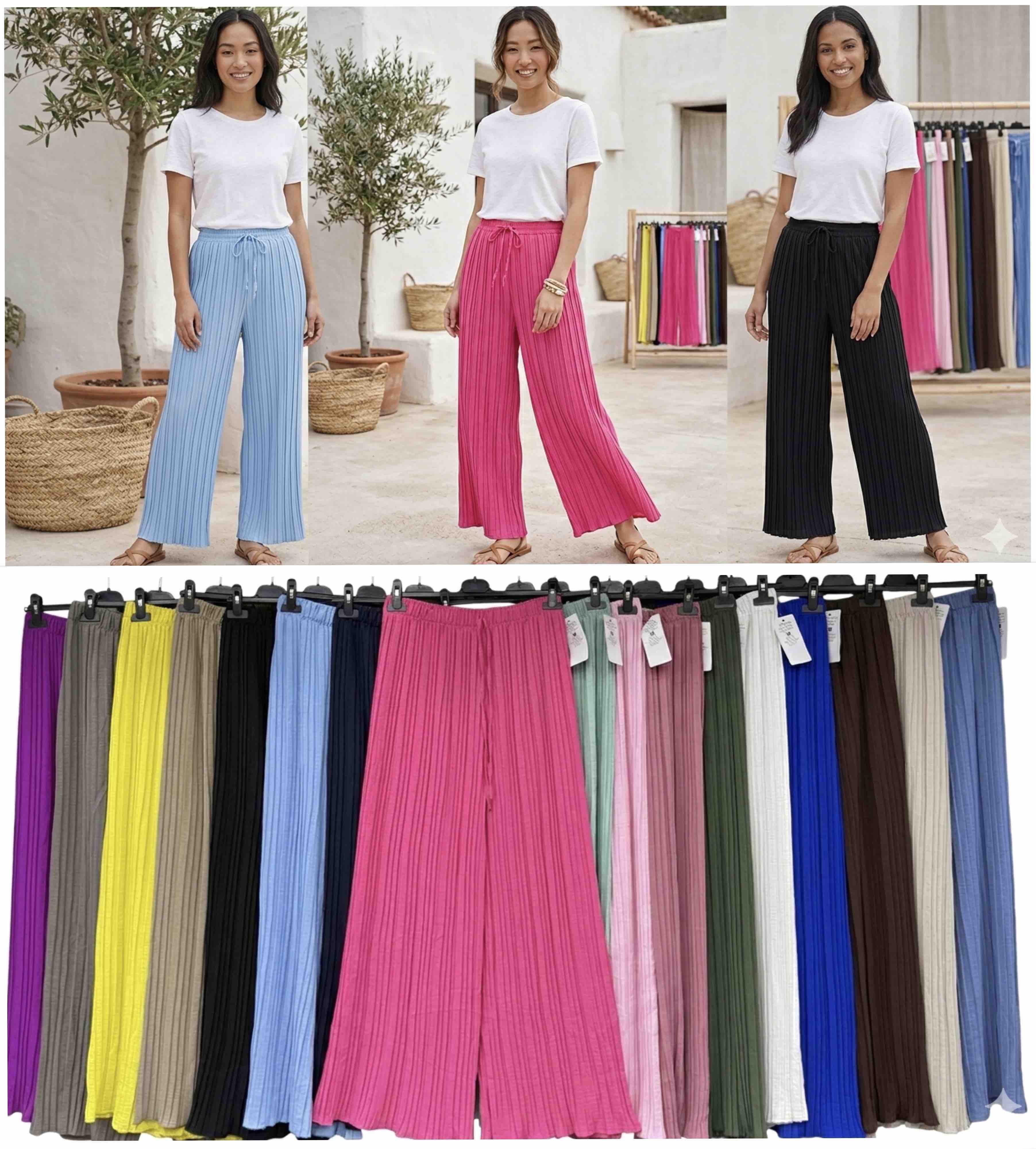 Spodnie  Damskie wloska  , Size uni, paczka  6szt ,mix kolor