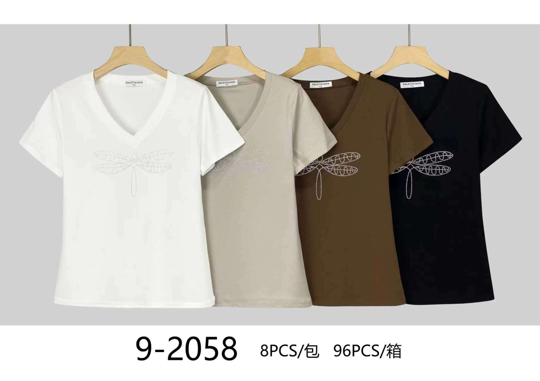 Bluzki damskie, Size uni, paczka  8szt ,mix kolor