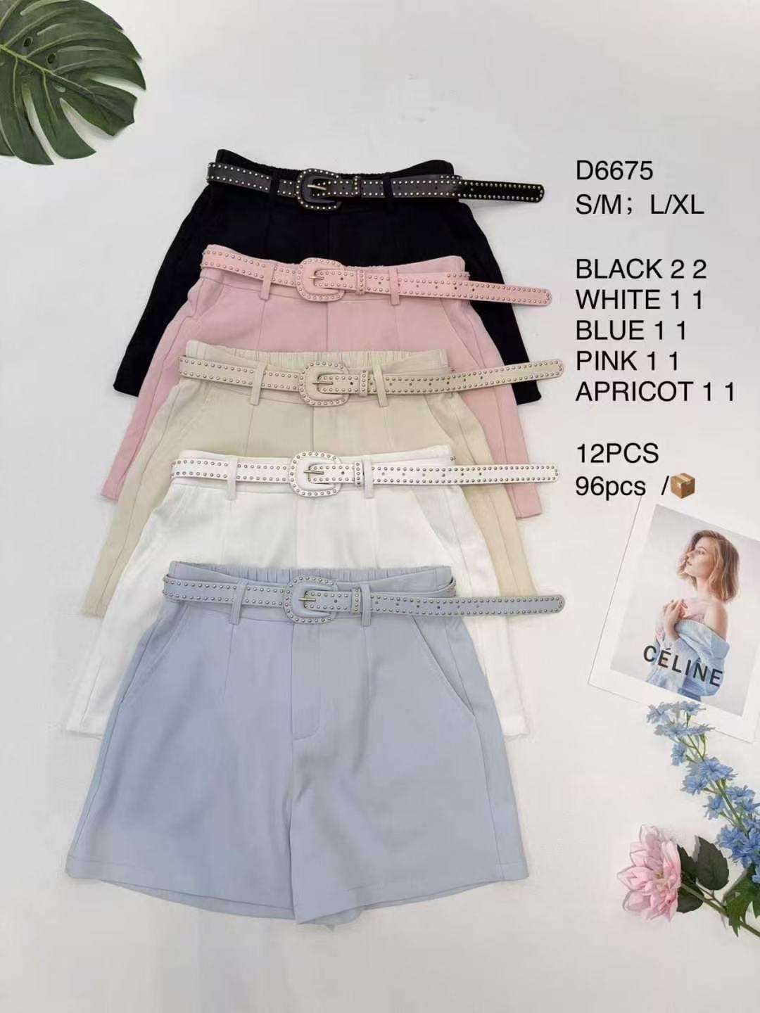 Spodenki damskie , Size s/m-l/xl, paczka 12szt ,mix kolor