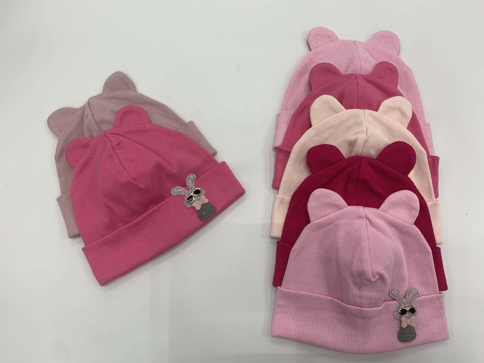 Czapki DZIECIĘCE, paczka 12szt, mix kolor