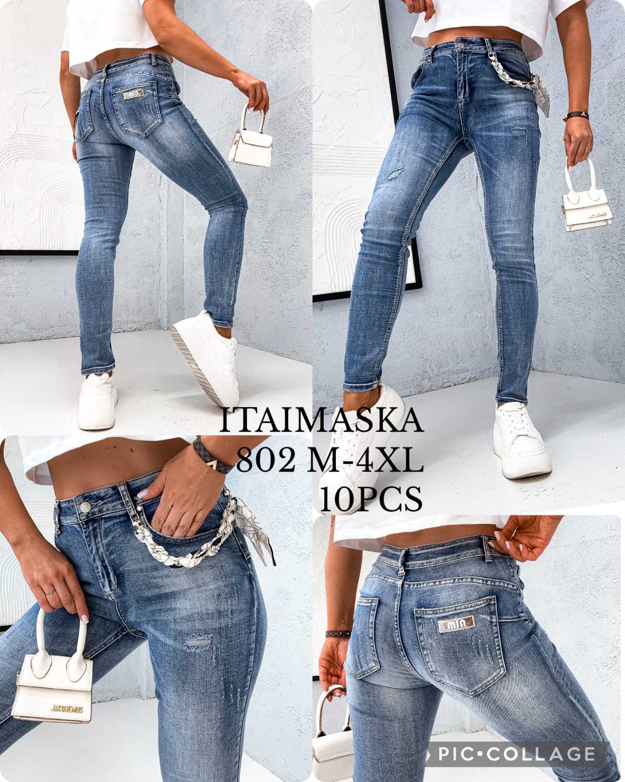 Jeansy  damskie, Size m-4xl, paczka  10szt ,1kolor