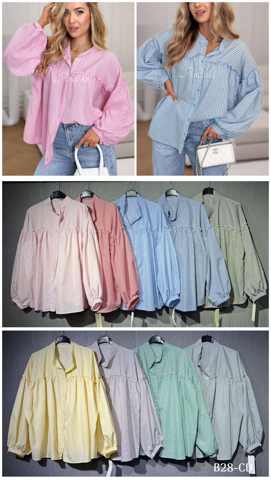 Koszule  Damskie wloska  , Size uni, paczka  6szt ,mix kolor