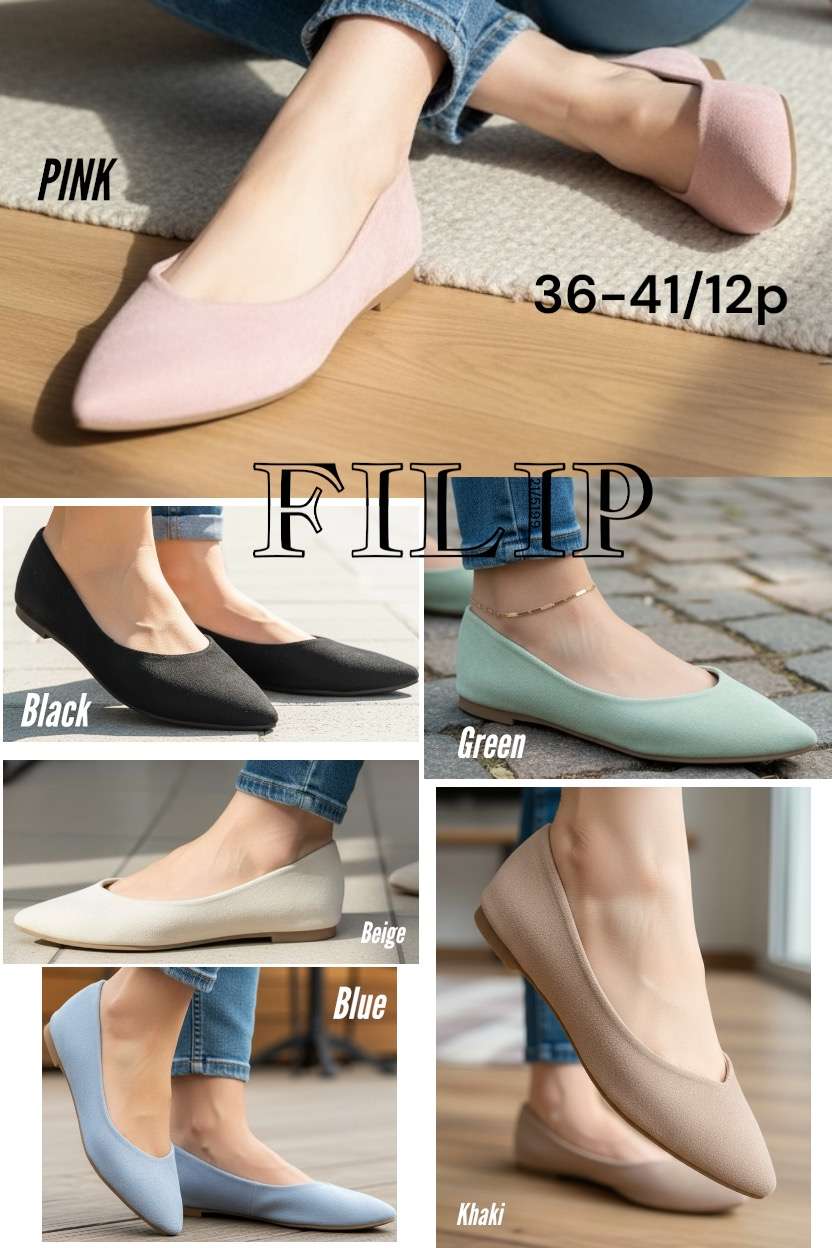 Buty Baleriny Damskie (36-41, 12par)