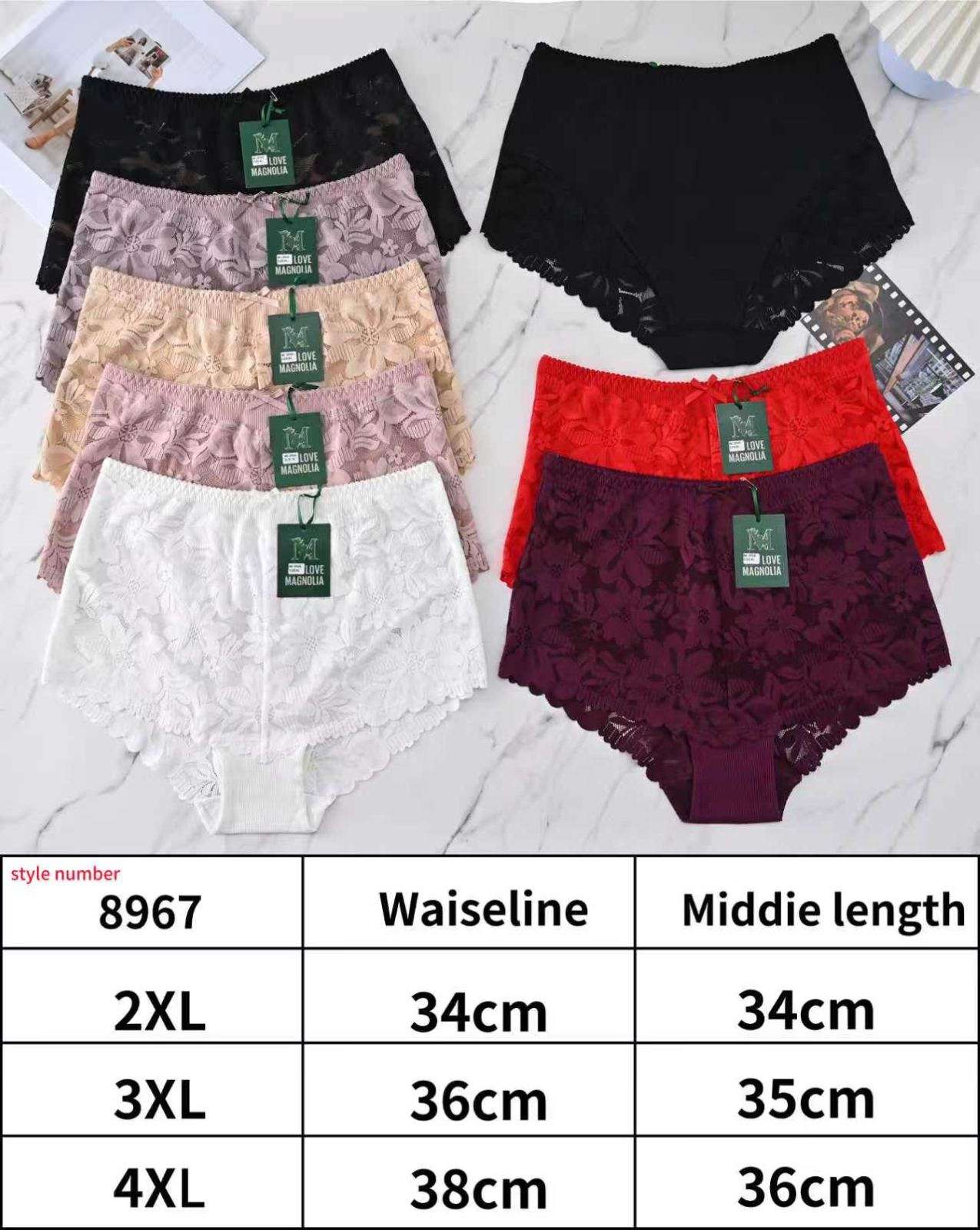 Majtki damskie,size 2xl-4xl, paczka 24szt ,mix kolor