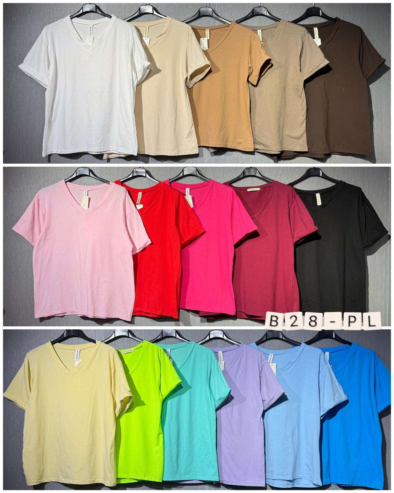 Bluzki  Damskie wloska  , Size uni, paczka  6szt ,mix kolor