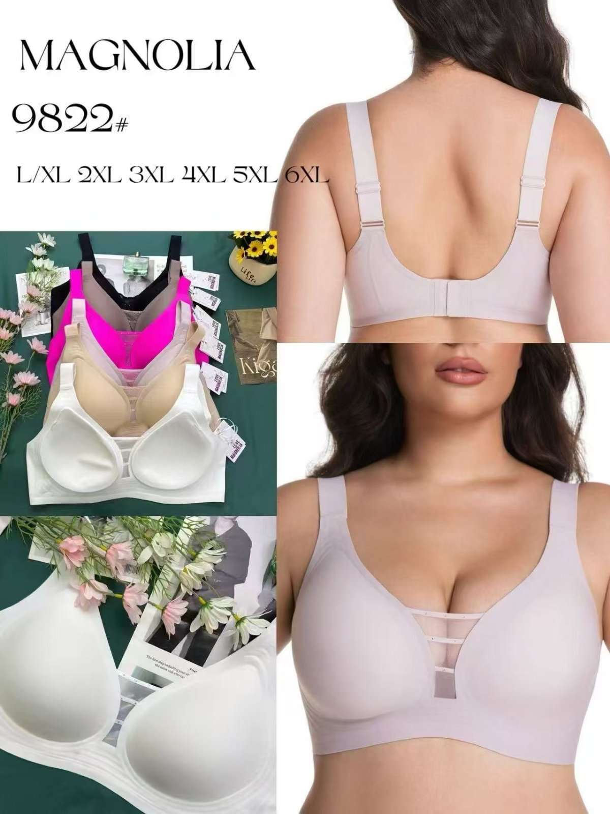 Biustonosz damskie,size l/xl-6xl, paczka 6szt , 1kolor