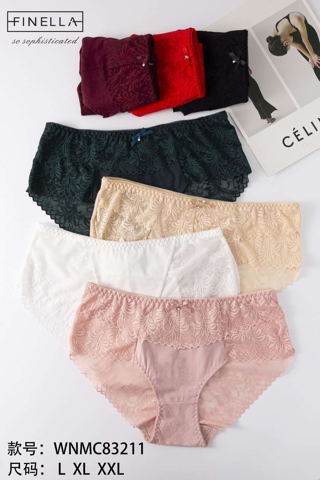 Majtki damskie,size l-2xl, paczka 24szt ,mix kolor