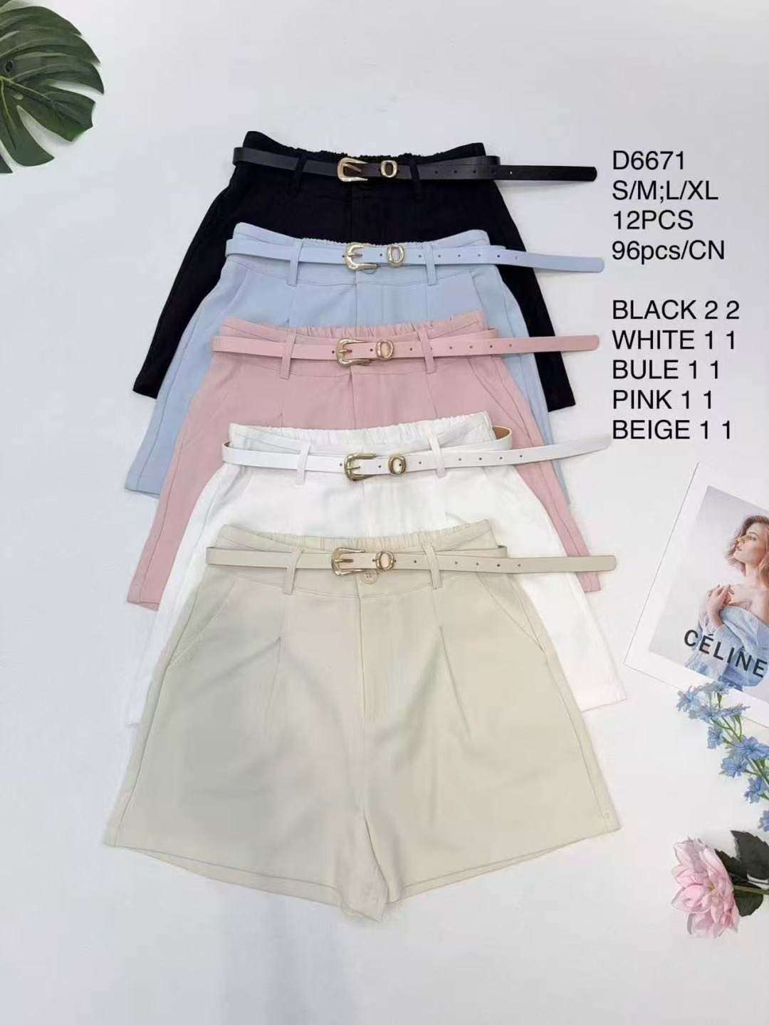 Spodenki damskie , Size s/m-l/xl, paczka 12szt ,mix kolor