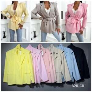 Kurtki Damskie  WŁOSKA  , Size uni, paczka  6szt ,mix kolor