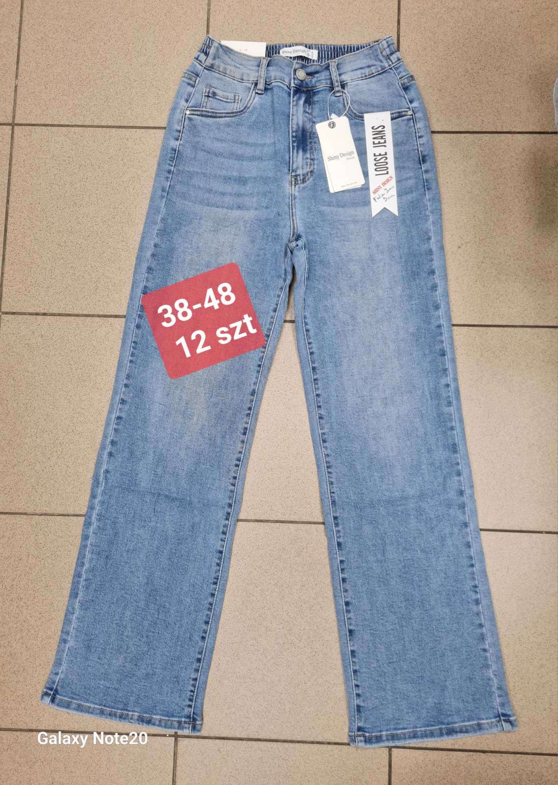 Jeansy  damskie, Size 38-48, paczka  12szt ,1kolor