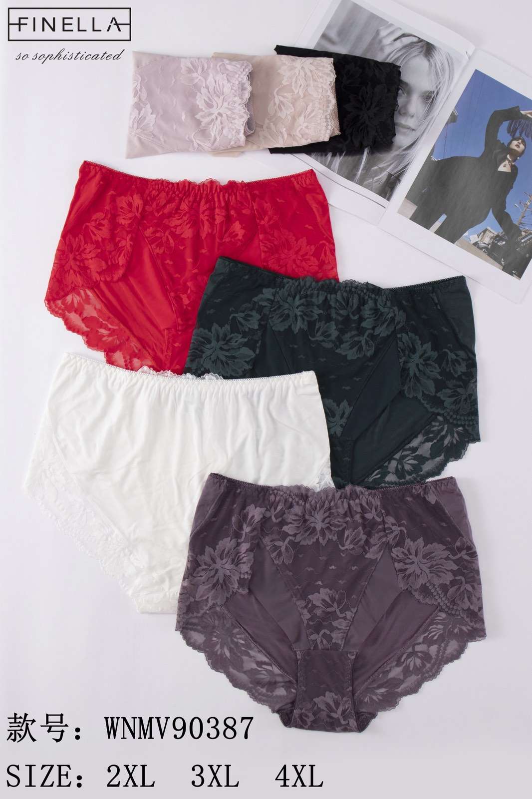 Majtki damskie,size 2xl-4xl, paczka 24szt ,mix kolor