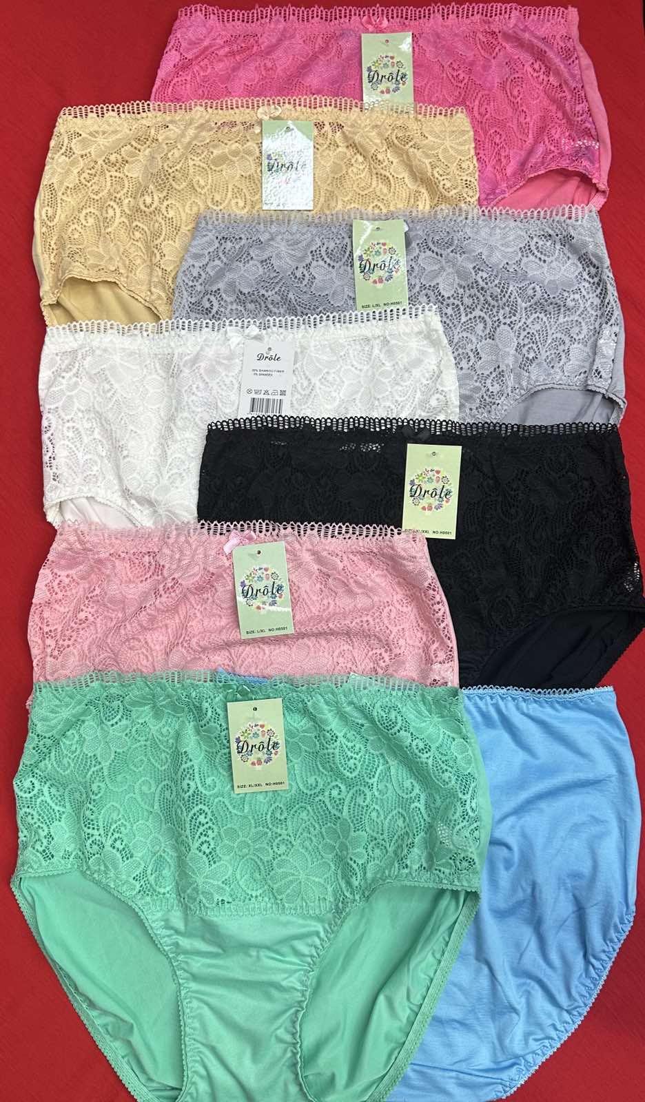 Majtki damskie,size l-2xl, paczka 24szt ,mix kolor