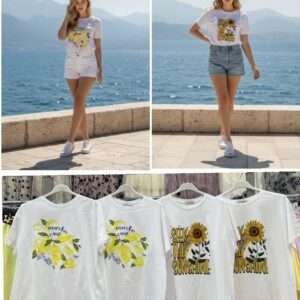 Bluzki Damskie wloska  , Size uni, paczka  6szt ,mix kolor