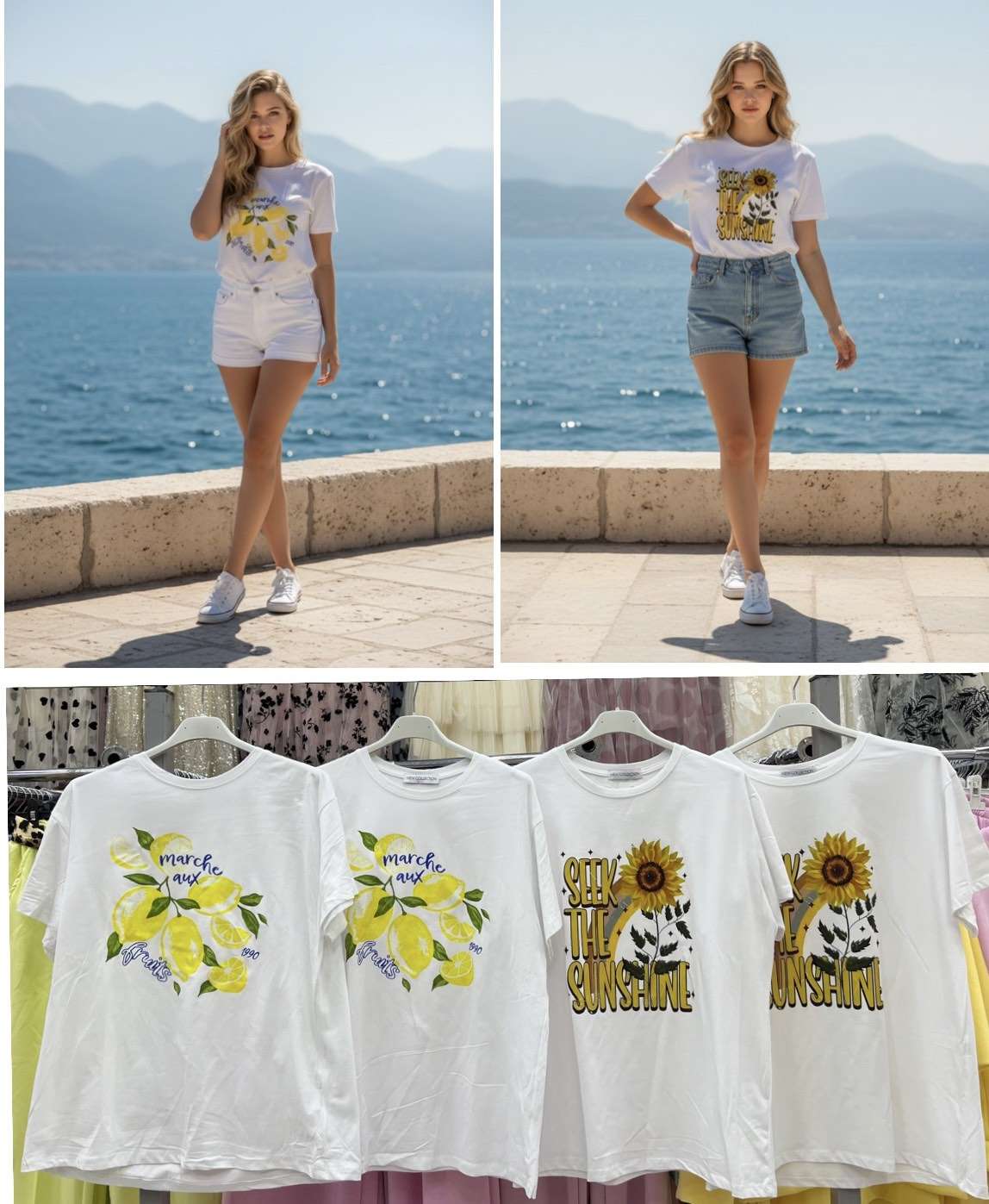 Bluzki Damskie wloska  , Size uni, paczka  6szt ,mix kolor