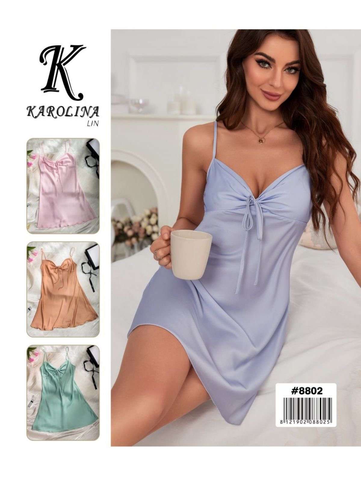 Koszule nocne Damskie ,size uini,  paczka 12szt ,mix kolor