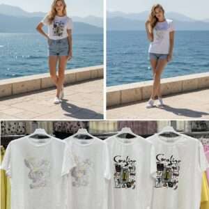 Bluzki Damskie wloska  , Size uni, paczka  6szt ,mix kolor