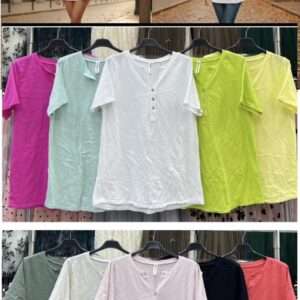 Bluzki Damskie wloska  , Size uni, paczka  6szt ,mix kolor