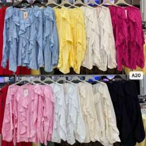 Bluzki Damskie wloska  , Size uni, paczka  6szt ,mix kolor