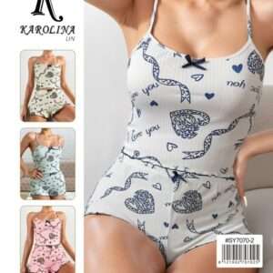 Piżamy Damskie ,  paczka 12szt ,mix kolor