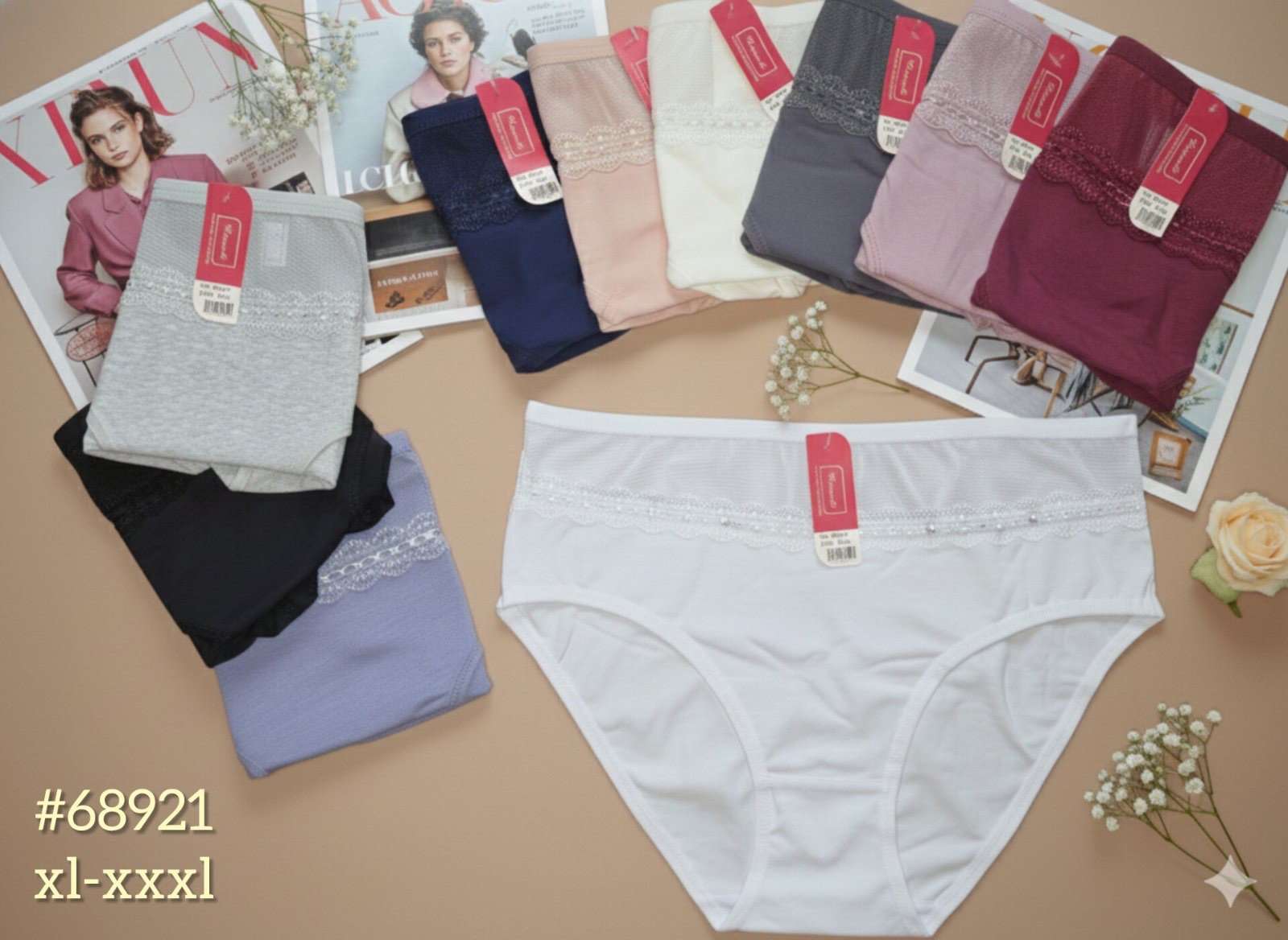 Majtki Damskie , Size xl-3xl, paczka24szt ,Mix kolor