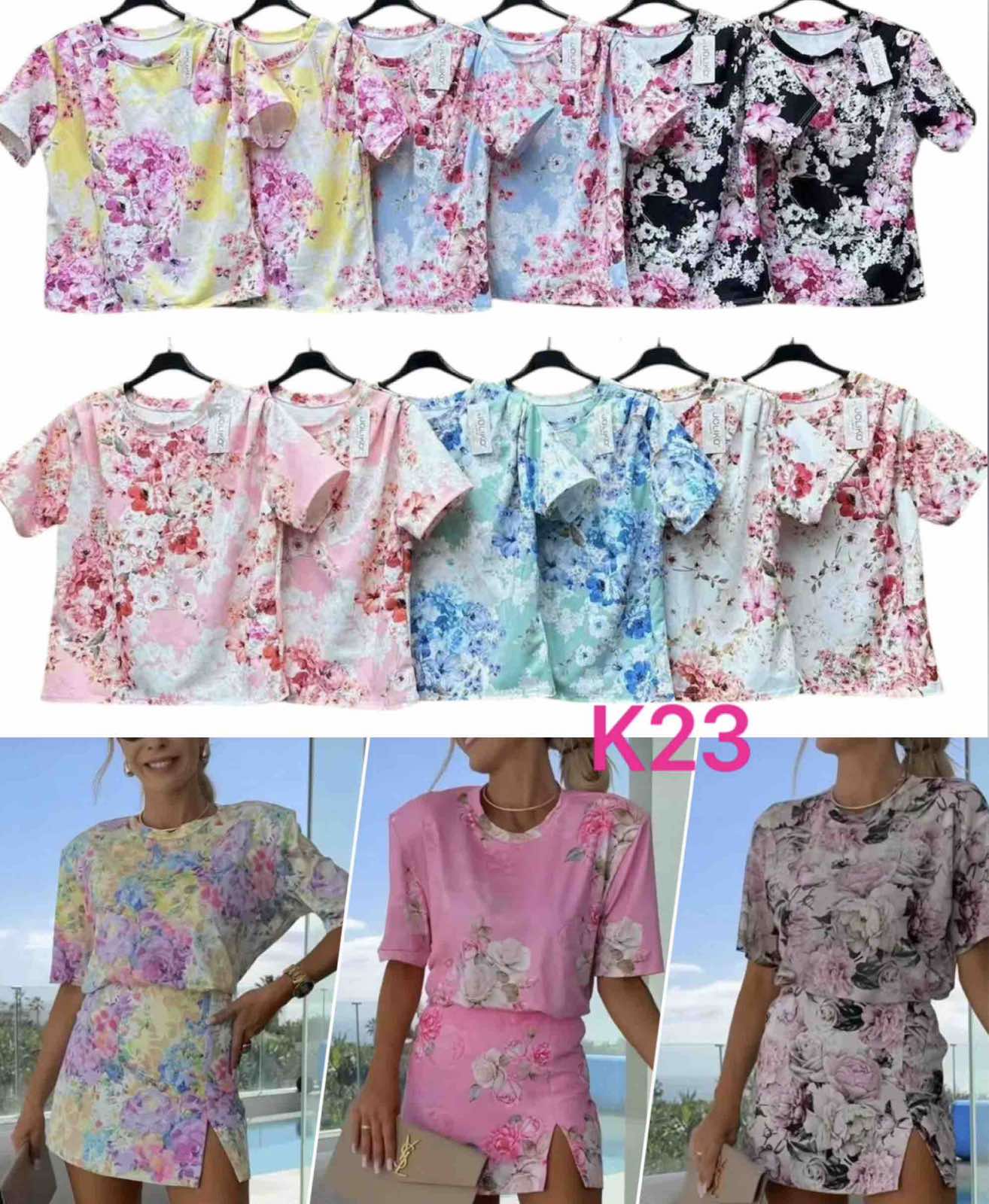 Bluzki Damskie wloska  , Size uni, paczka 6szt ,mix kolor