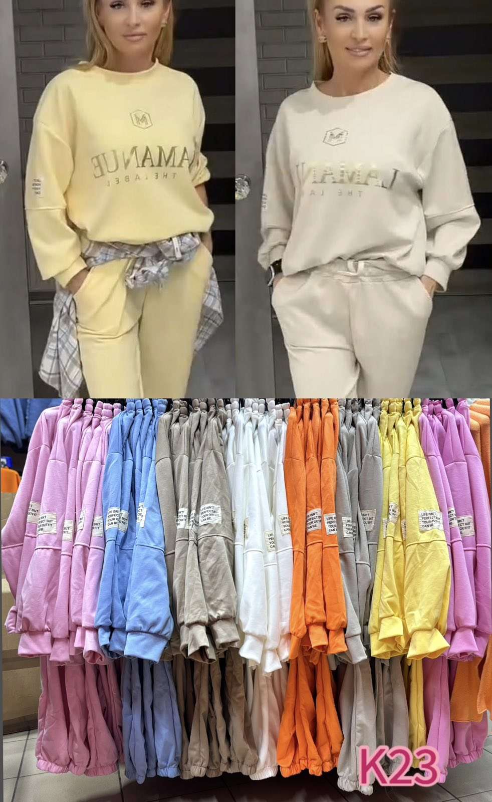 Komplety Damskie wloska  , Size uni, paczka  6szt ,mix kolor