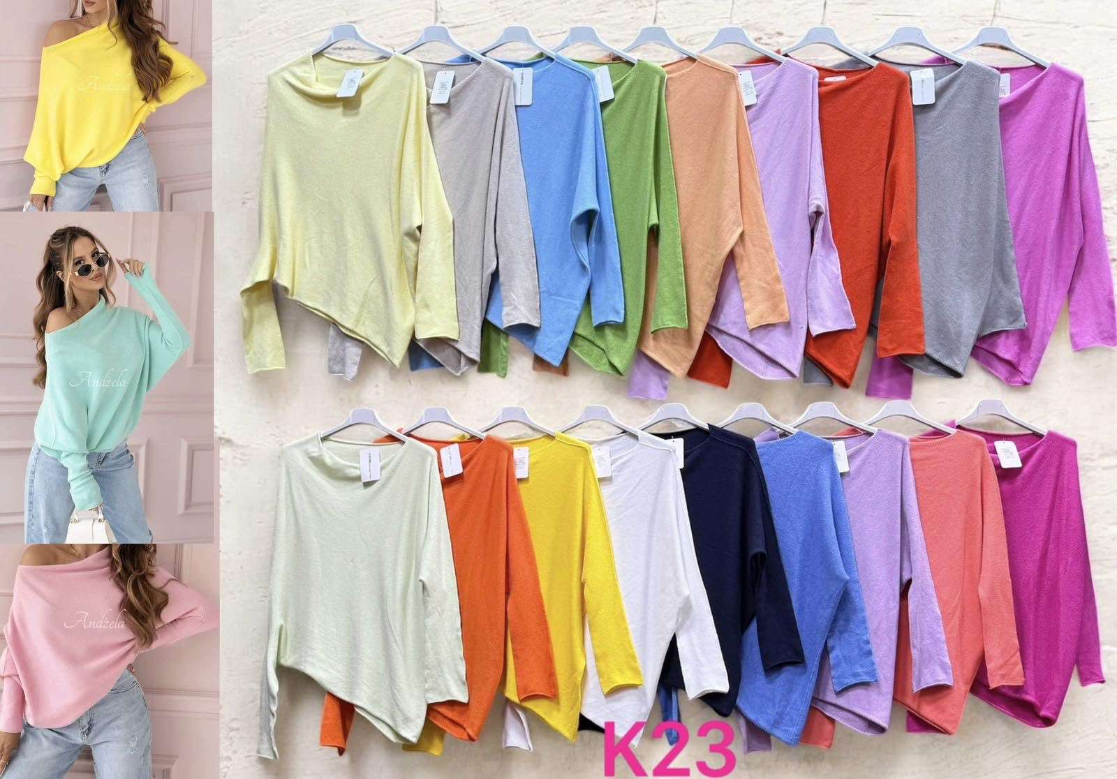 Swetry Damskie wloska  , Size uni, paczka 6szt ,mix kolor