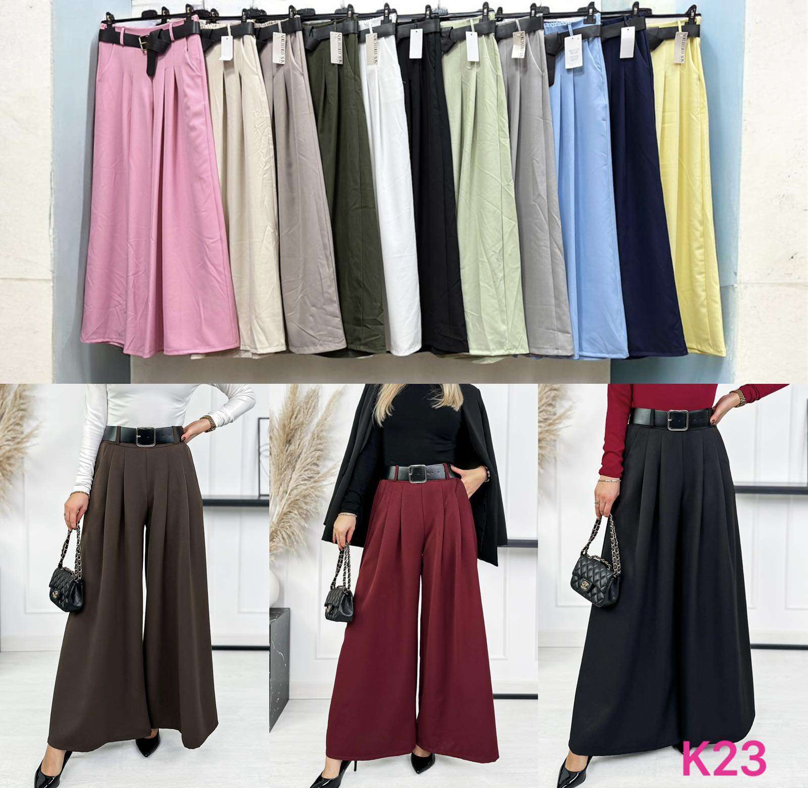 Spodnie Damskie wloska  , Size uni, paczka 6szt ,mix kolor