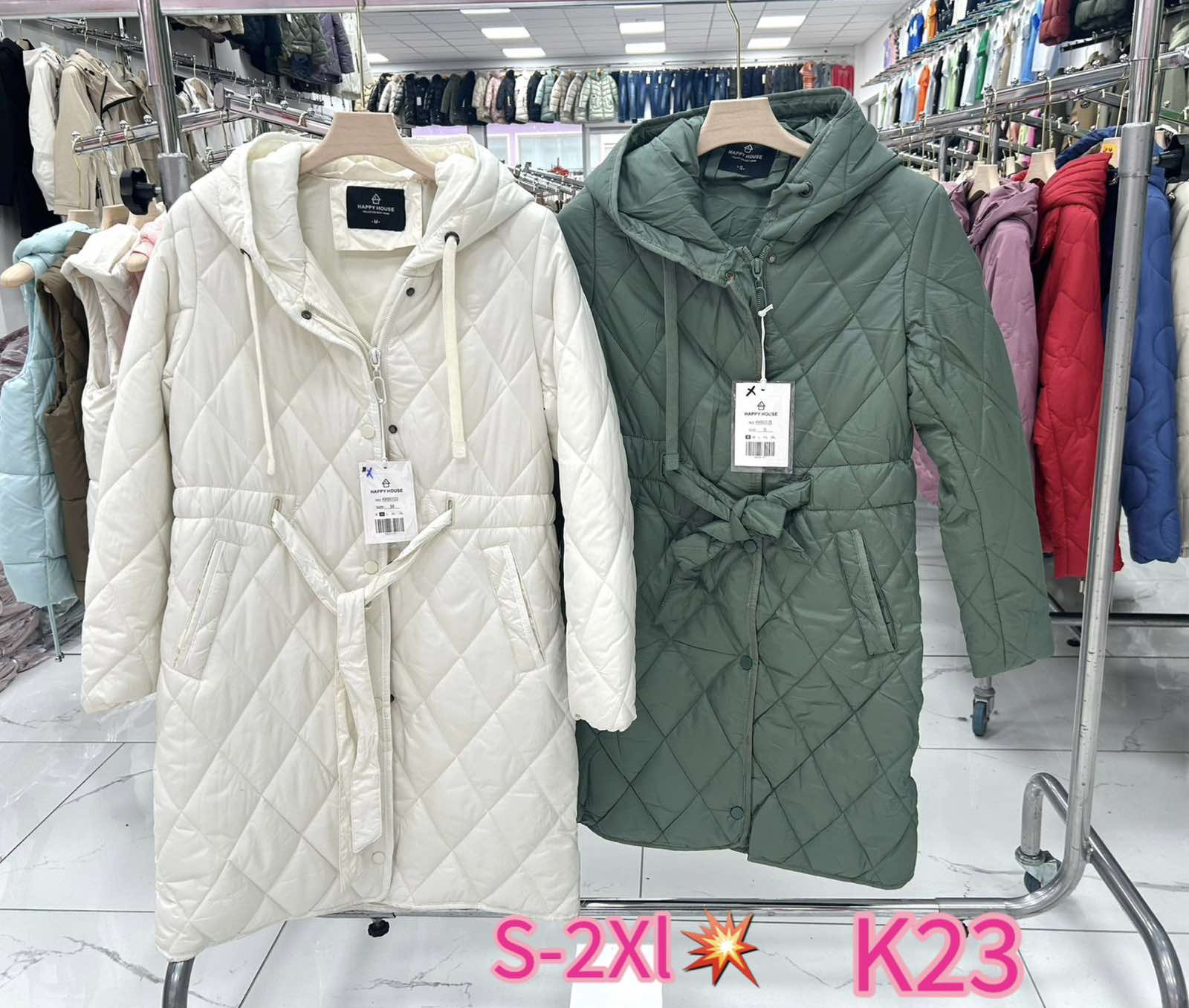 Kurtki Damskie wloska  , Size s-2xl, paczka 5szt ,1kolor