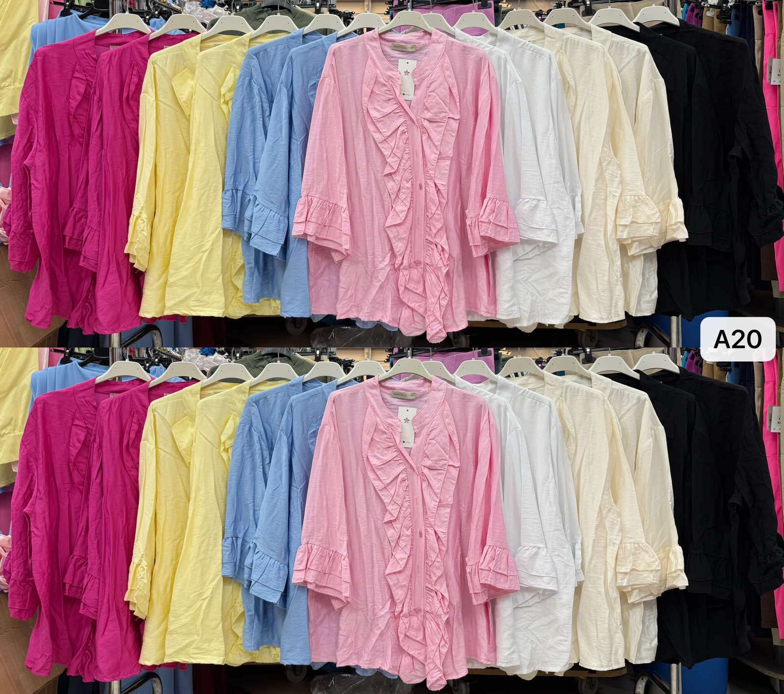 Bluzki Damskie wloska  , Size uni, paczka  6szt ,mix kolor